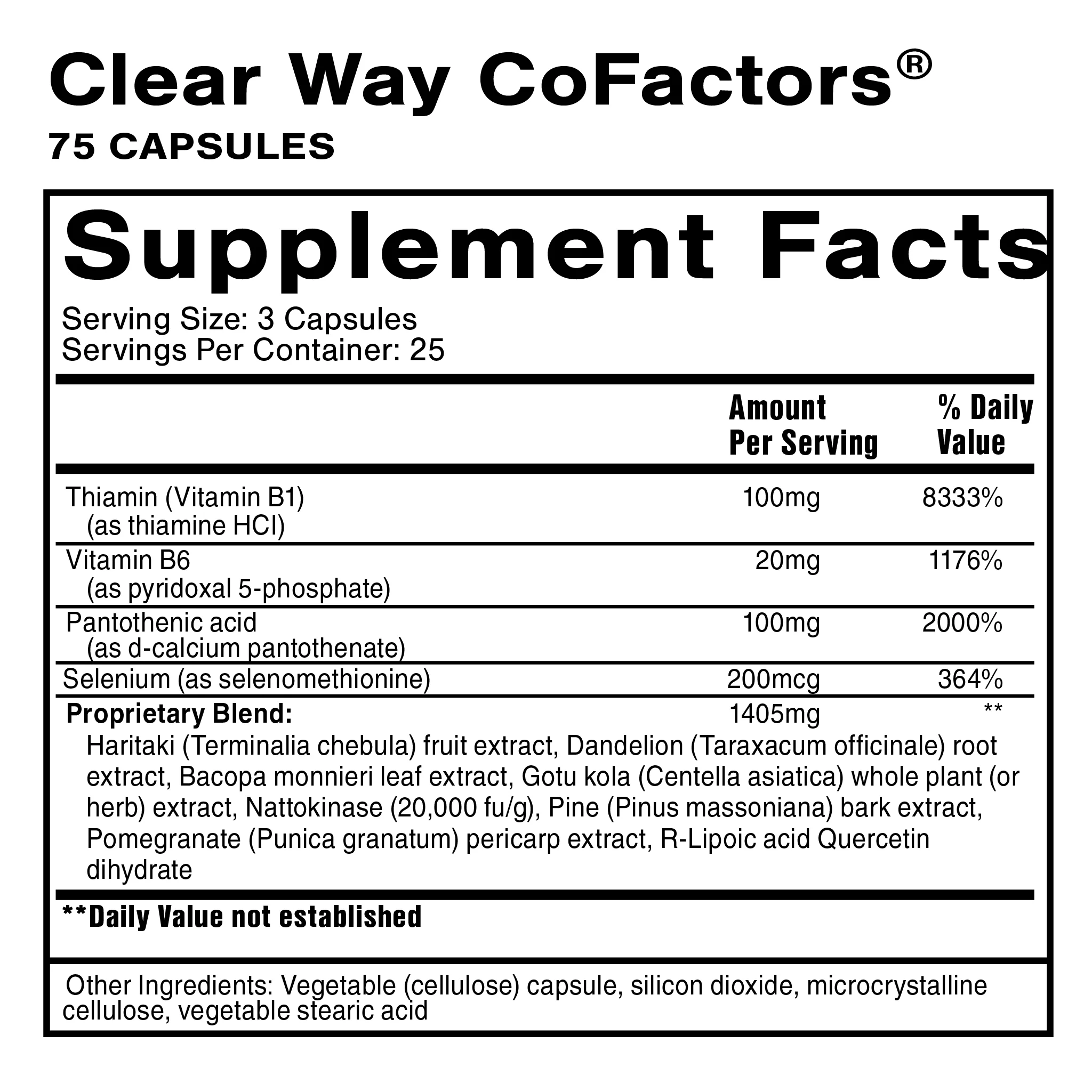 Clear Way Cofactors® 75 Capsules - Image 2